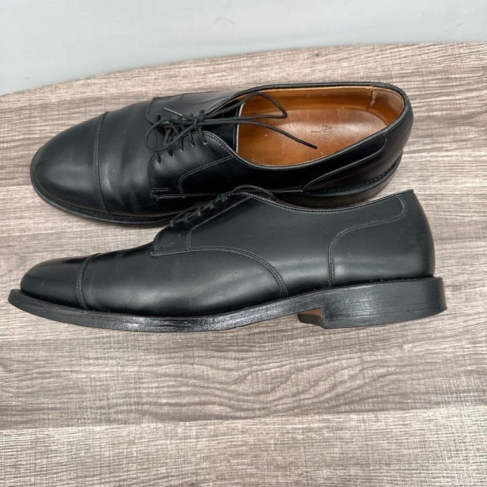 ALLEN EDMONDS Black leather men's oxford Lace up hand crafted dress shoe. 12D - Picture 9 of 11